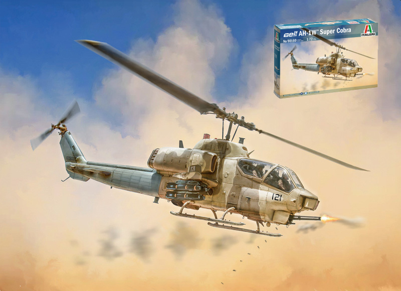 AH-1W Super Cobra Kit 1:72 DS Modellismo AH-1W Super Cobra Kit scala 1:72 Italeri