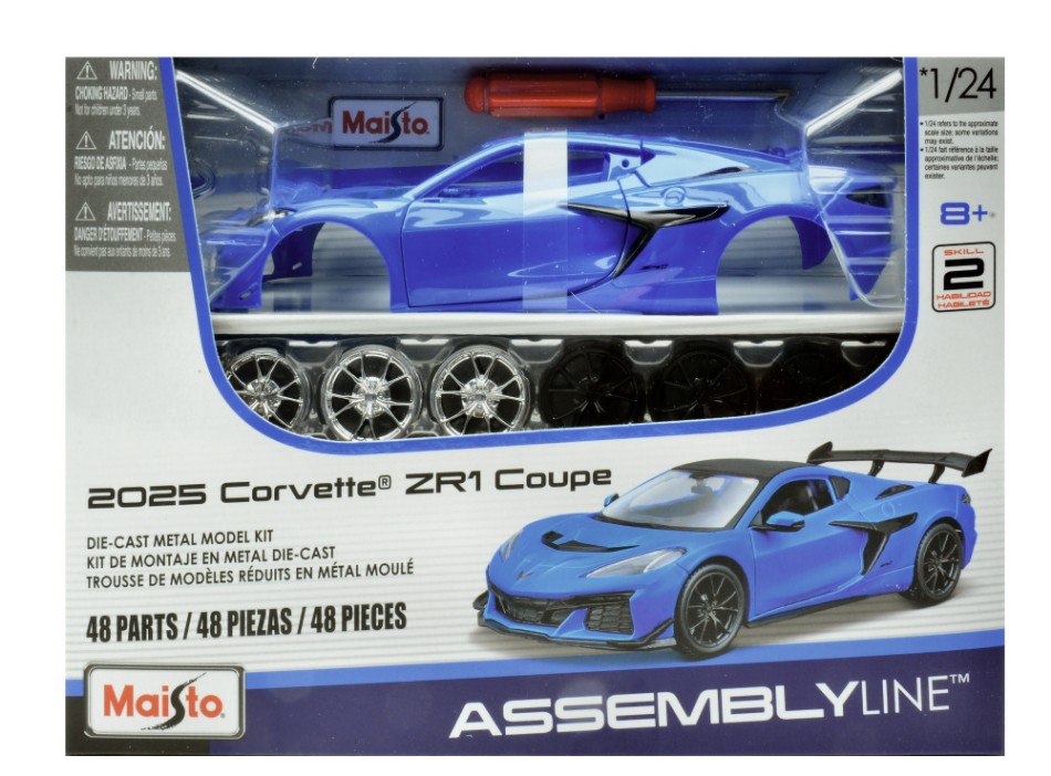 Corvette ZR1 Blue Kit 1:24 DS Modellismo Corvette ZR1 Blue Kit scala 1:24 Maisto