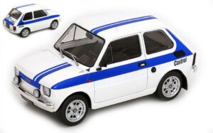 Fiat 126 1972 White/blue scala 1:18