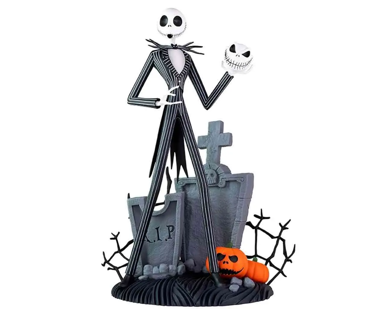 Statua The Nightmare Before Christmas Jack Scary Smiling Face Super Figure Collection 1/10 PVC DS Modellismo Statua Nightmare Before Christmas scala 1/10