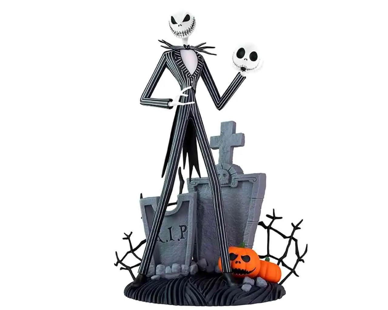 Statua The Nightmare Before Christmas Jack Scary Smiling Face Super Figure Collection 1/10 PVC DS Modellismo Statua Nightmare Before Christmas scala 1/10
