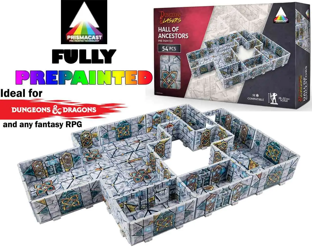 Dungeons & Lasers: Halls of Ancestors - Prismacast Pre-Painted Terrains DS Modellismo Dungeons & Lasers: Halls Ancestors