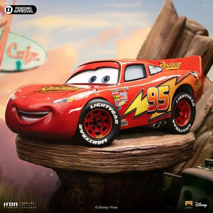 Statua Cars Lightning Mcqueen + Tow Mater Dlx 1/10 ST 1/10 DS Modellismo Statua Cars Lightning Mcqueen Tow scala 1/10