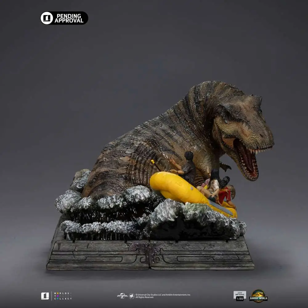 Statua Jurassic World Rebirth T-rex River Scene 1/20 DS Modellismo Statua Jurassic World Rebirth scala 1/20