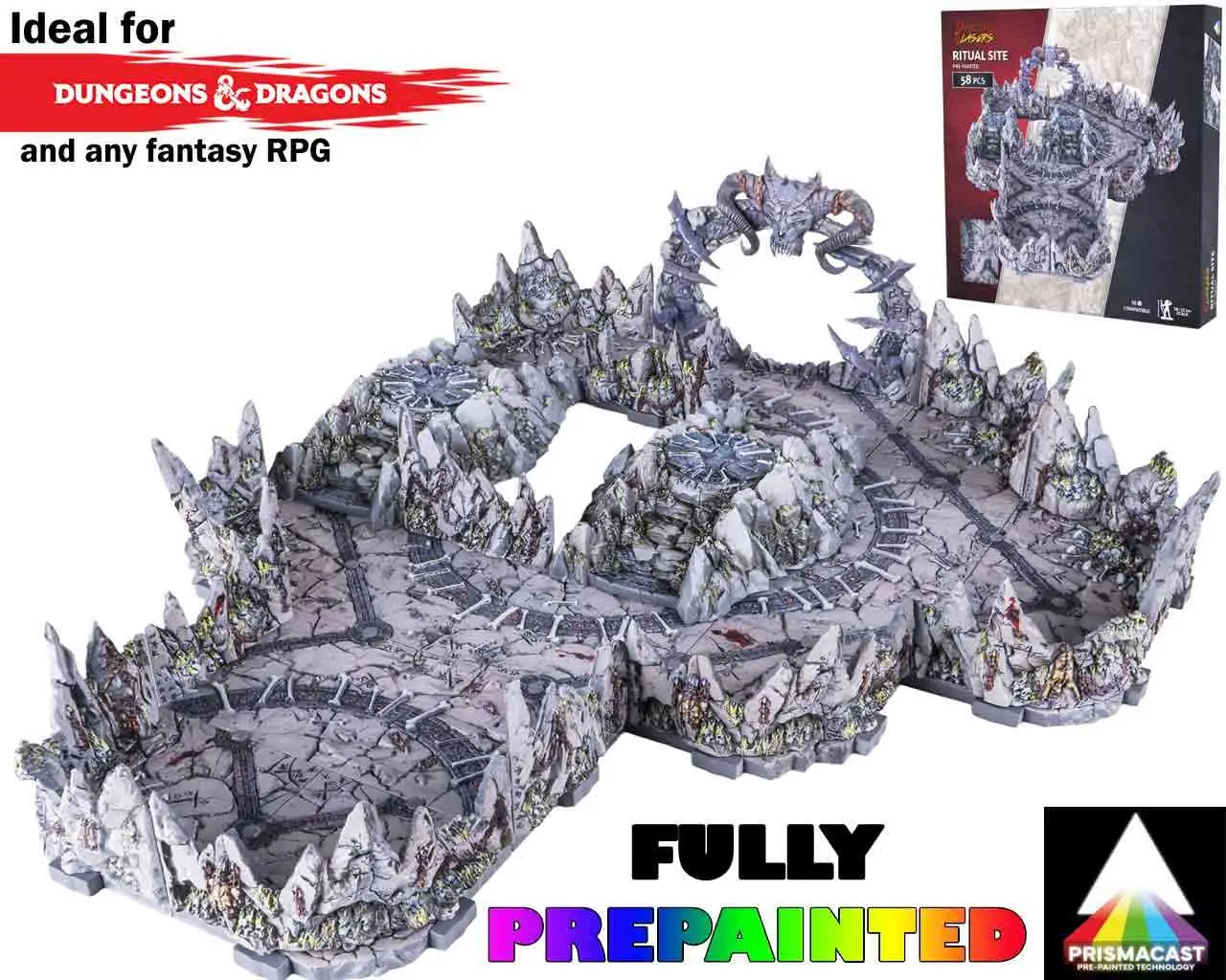 Dungeons & Lasers Ritual Site Prismacast Pre-Painted Terrains DS Modellismo Dungeons & Lasers Ritual Site Prismacast