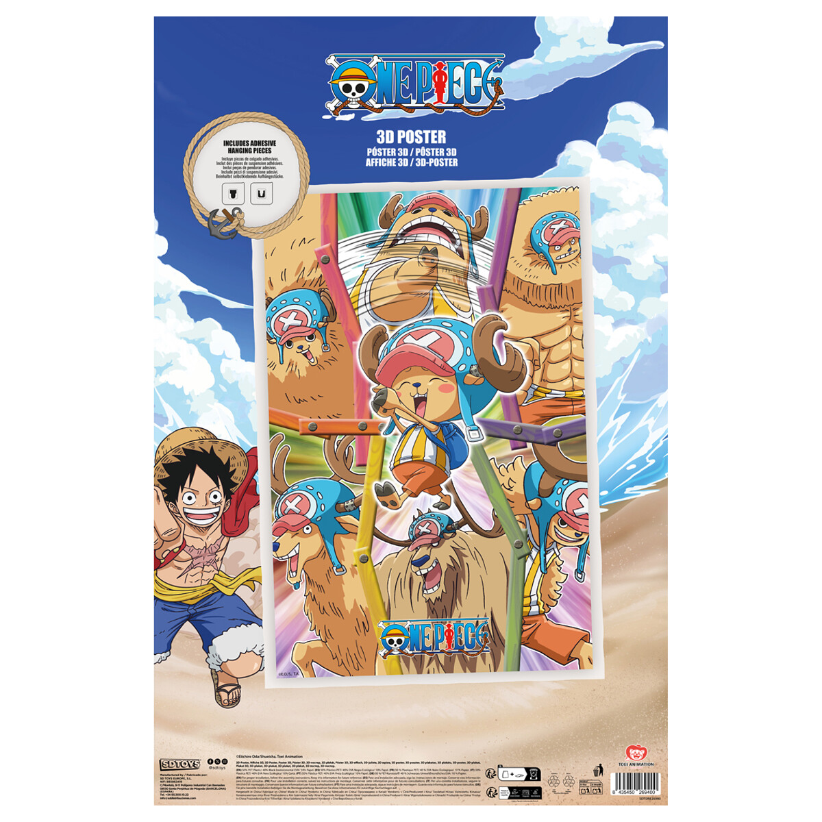 Poster One Piece Tony Tony Chopper 3D DS Modellismo Poster One Piece Tony Tony Chopper 3D