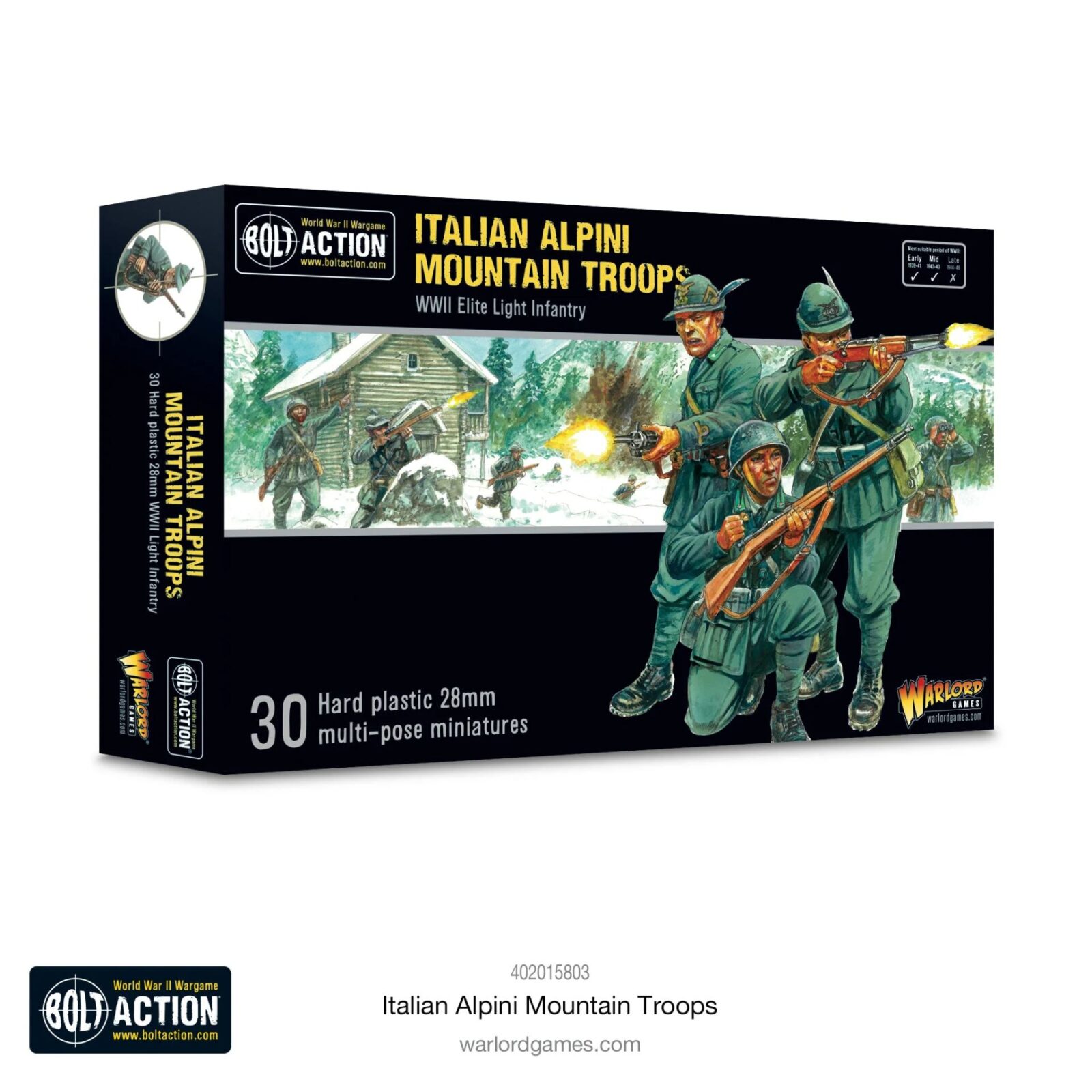 Bolt Action Alpini Mountain Troops Plastic Box Set DS Modellismo Bolt Action Alpini Mountain Troops Plastic
