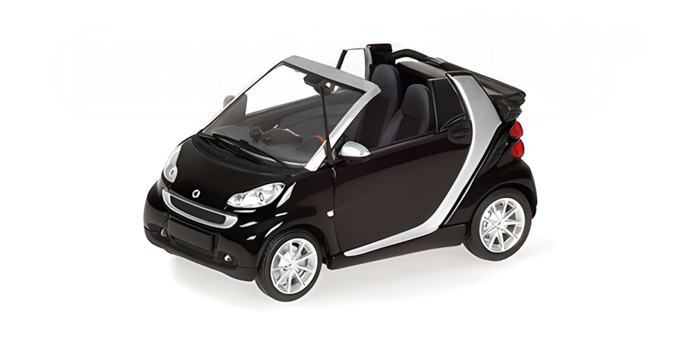 Smart Cabriolet 2007 Black & Silver DS Modellismo Smart Cabriolet 2007 Black scala 1/43