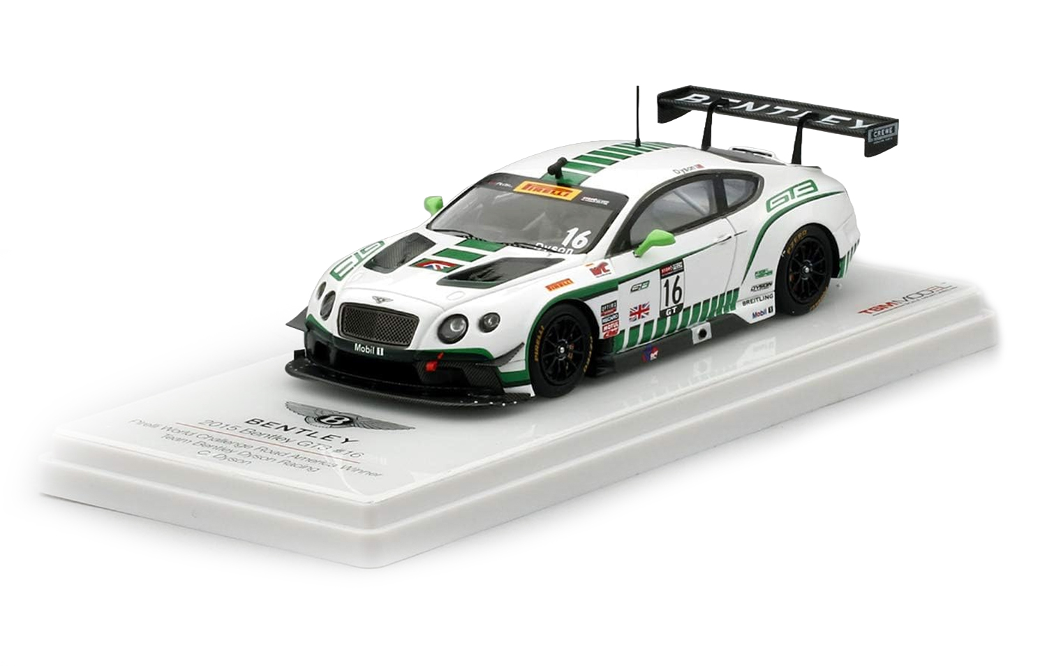 Bentley GT3 #16 Dyson Racing Winner Pirelli World Challenge Road America 2015 DS Modellismo Bentley GT3 #16 Dyson Racing scala 1/43