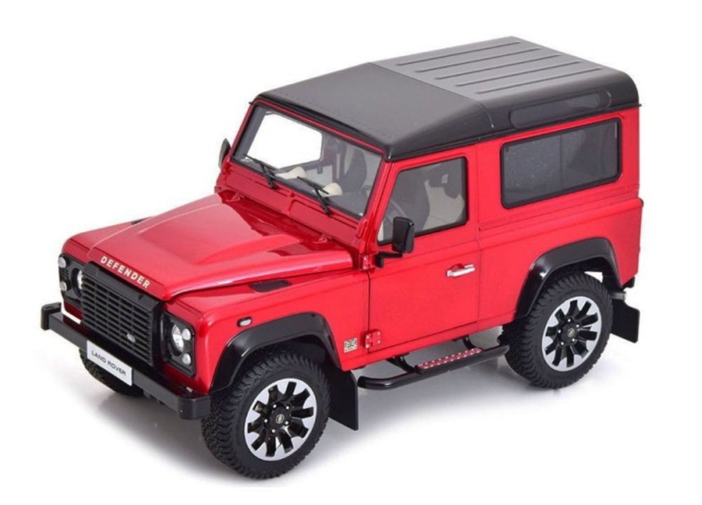 Land Rover Defender 90 Works V8 70TH Edition Red 2018 DS Modellismo Land Rover Defender 90 Works V8 scala 1/18