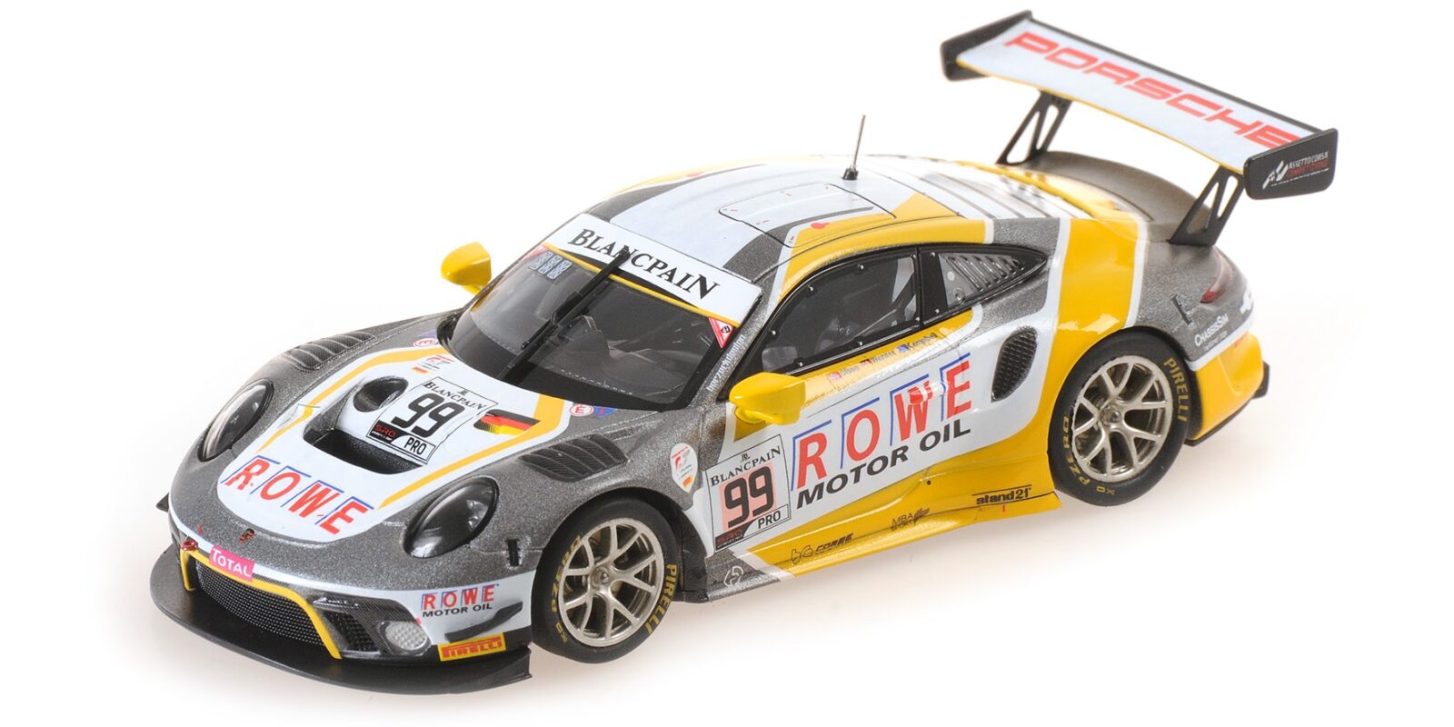Porsche 911 GT3 R (991.2) Olsen Campbell Werner 24H Spa 2019 DS Modellismo Porsche 911 GT3 R Olsen Campbell scala 1/43