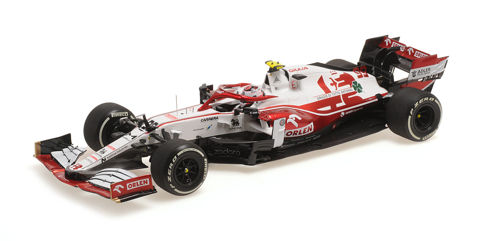 Alfa Romeo C41 Antonio Giovinazzi Final Race Abu Dhabi GP 2021 DS Modellismo Alfa Romeo C41 Antonio Giovinazzi scala 1/18