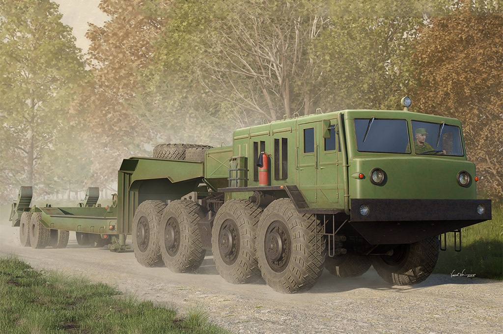 MAZ-545 Transporter with CHMZAP-5247G Semi-trailer DS Modellismo MAZ-545 Transporter scala 1/35