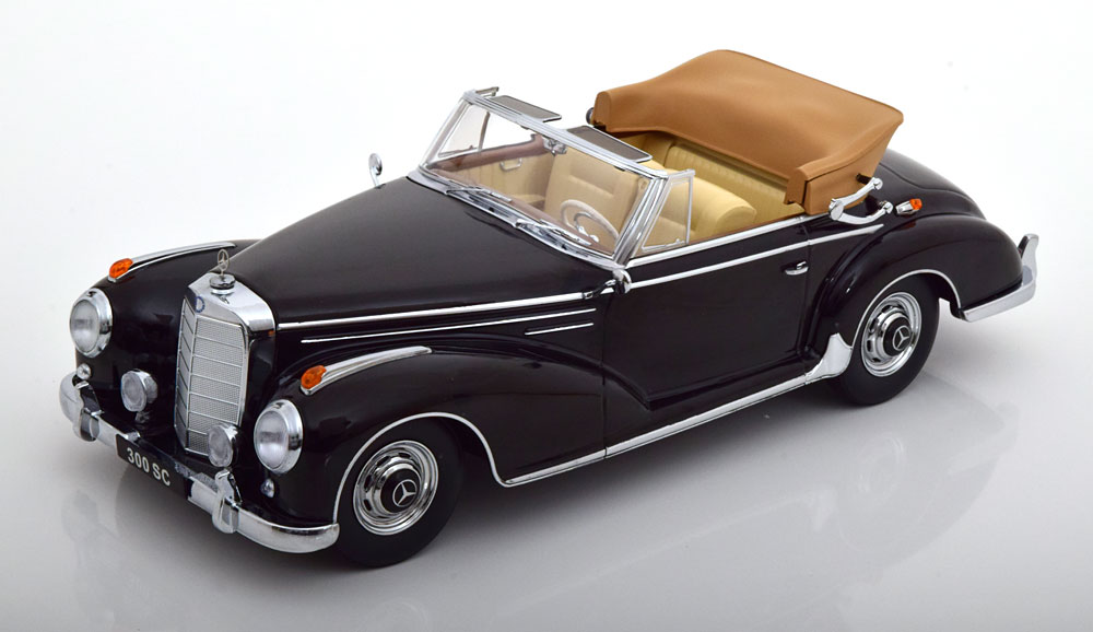Mercedes 300SC W188 Cabrio Black 1957 DS Modellismo Mercedes 300SC W188 Cabrio Black scala 1/18