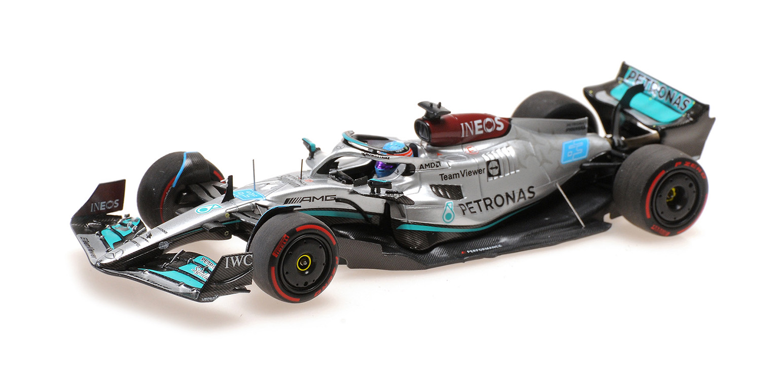 Mercedes Amg W13 George Russell 1ST Win Brazilian GP 2022 DS Modellismo Mercedes Amg W13 George Russell scala 1/43