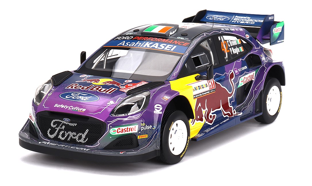 Ford Puma RALLY1 #42 M-sport Ford 2ND Place Wrt Rally Italia Sardegna 2022 Top Speed DS Modellismo Ford Puma RALLY1 #42 M-sport Ford scala 1/18