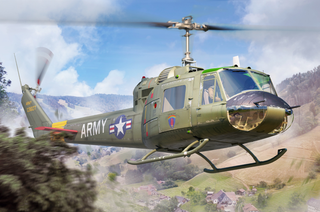 UH-1B Huey DS Modellismo UH-1B Huey scala 1/35 Trumpeter Kit
