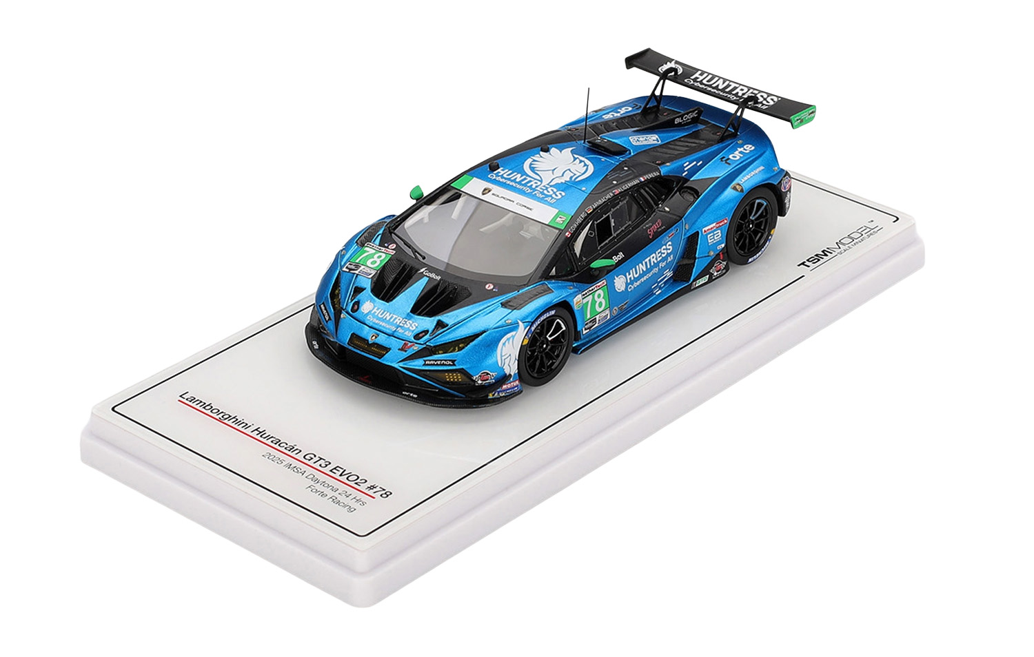 Lamborghini Huracan GT3 EVO2 #78 Forte Racing Imsa 24H Daytona 2025 DS Modellismo Lamborghini Huracan GT3 EVO2 #78 scala 1/43