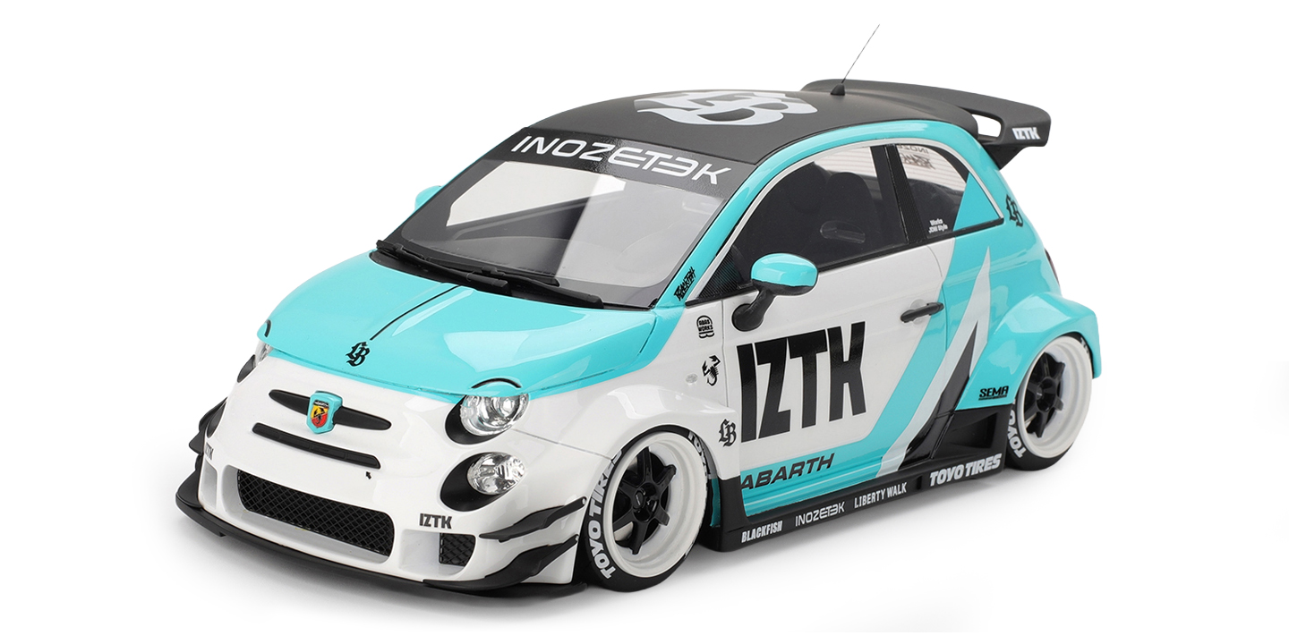 Fiat Abarth 595 Lb-works X Abas Works Iztk Top Speed DS Modellismo Fiat Abarth 595 Lb-works X Abas scala 1/18