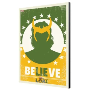 Loki Believe Wood Panel SEMIC