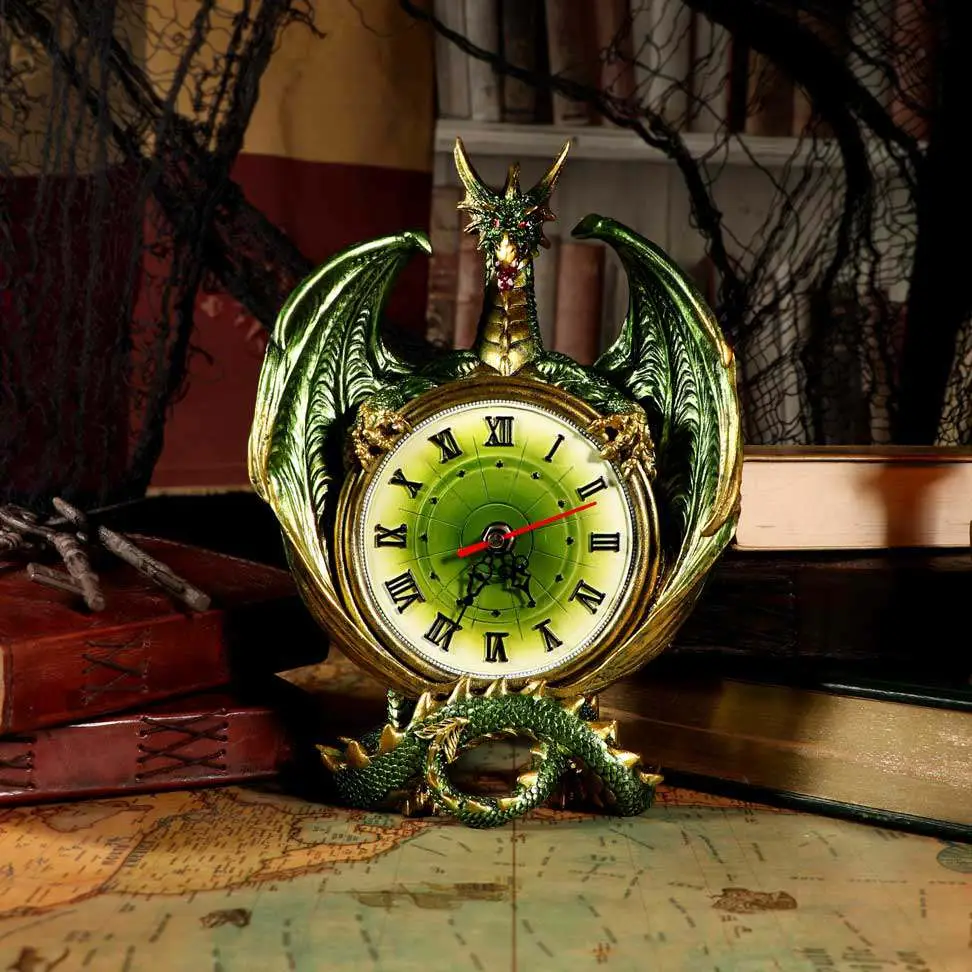 Green Dragon Wall Clock DS Modellismo Green Dragon Wall Clock NEMESIS NOW