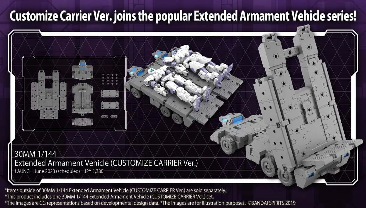 30MM EX Arm Vehicle Cust Carrier 1/144 DS Modellismo 30MM Ex Arm Vehicle Cust Carrier scala 1/144