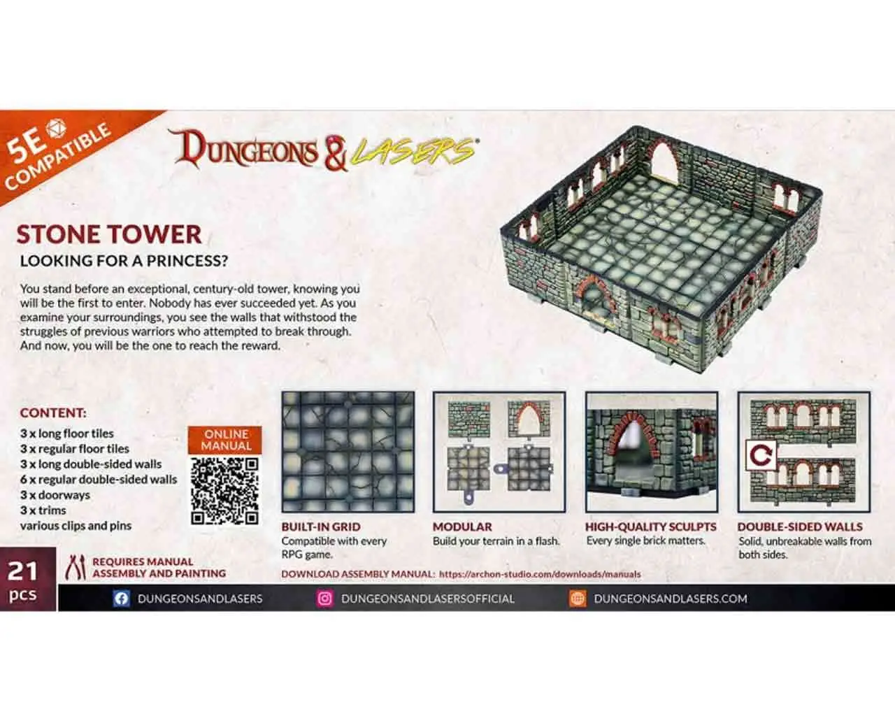 Dungeons & Lasers - Stone Tower DS Modellismo Dungeons & Lasers Stone Tower ARCHON GAMES