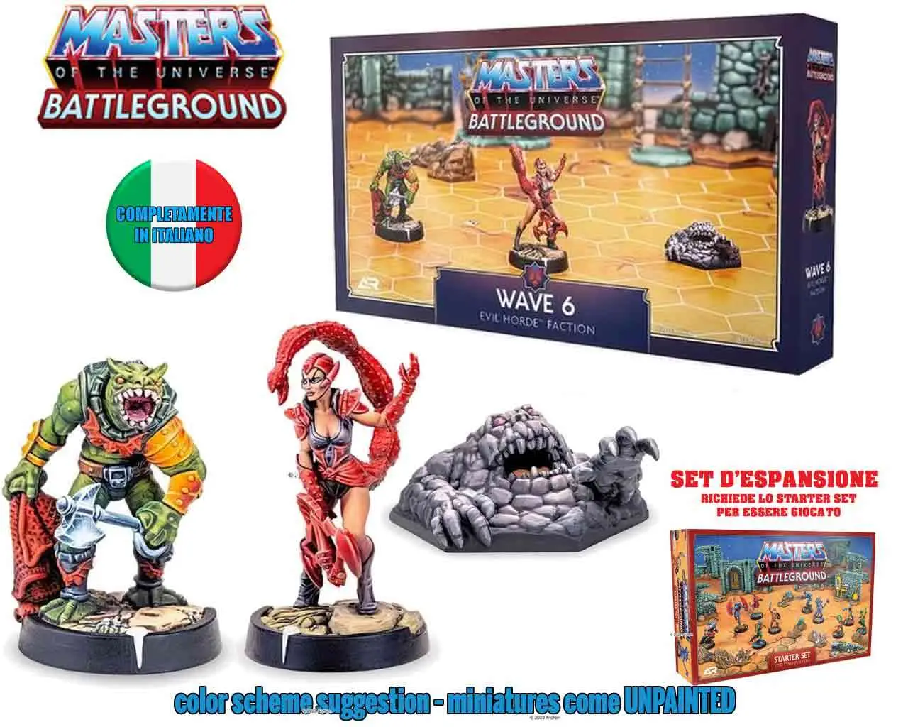 MOTU:Battleground - Wave 6 - Evil Horde faction Italian DS Modellismo MOTU:Battleground Wave 6 Evil Horde faction