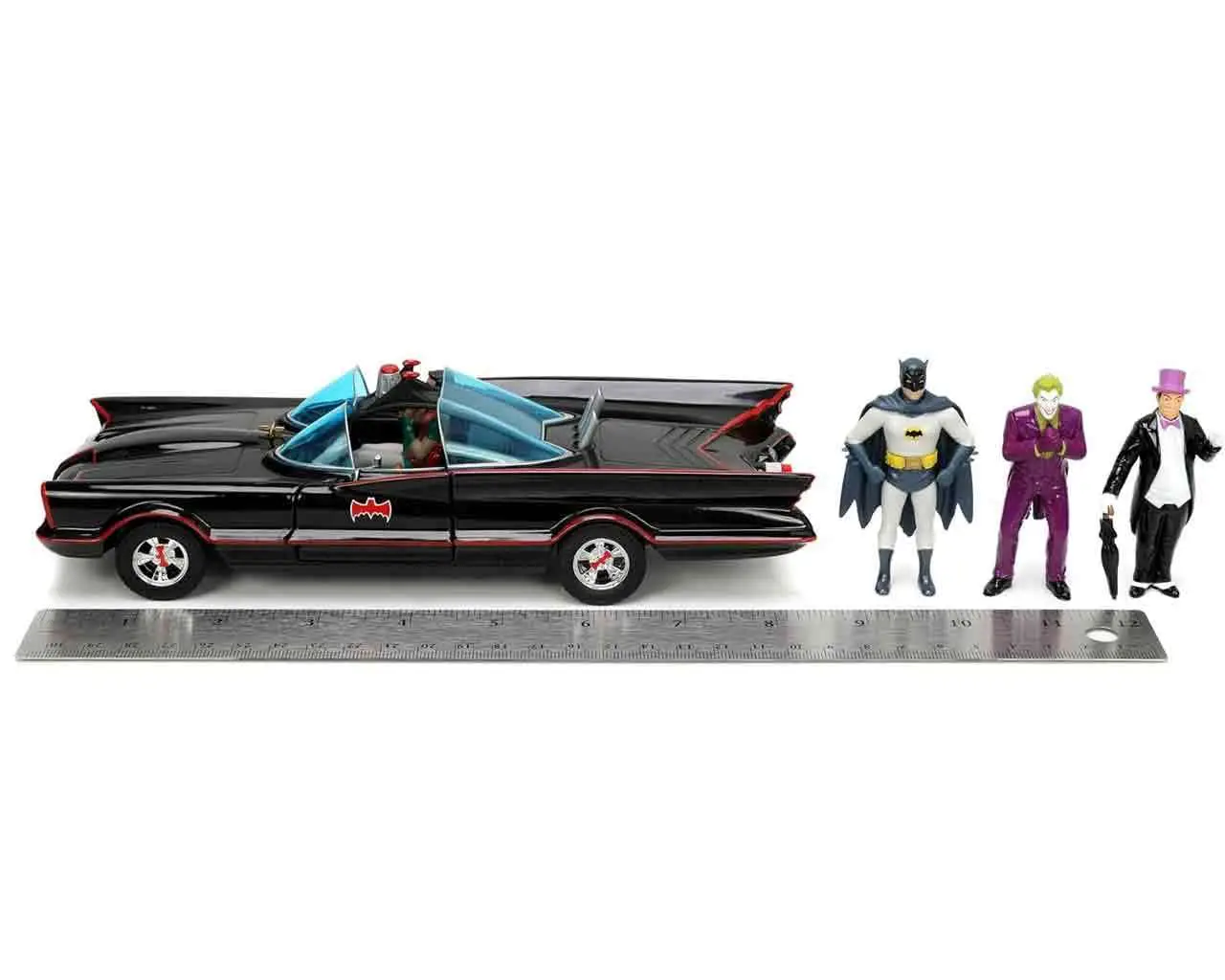 Batman 1966 Batmobile with Characters Die-Cast Model 1/24 Deluxe Edition DS Modellismo Batman 1966 Batmobile scala 1/24