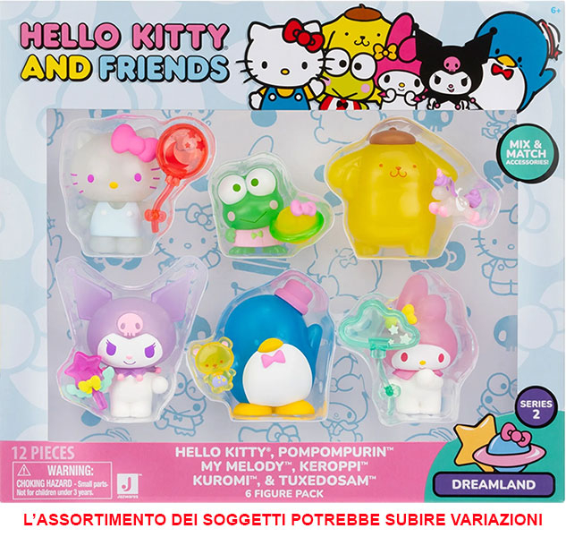 Hello Kitty and Friends Dreamland Serie 2 6 Figure Pack DS Modellismo Hello Kitty Friends Dreamland Serie 2