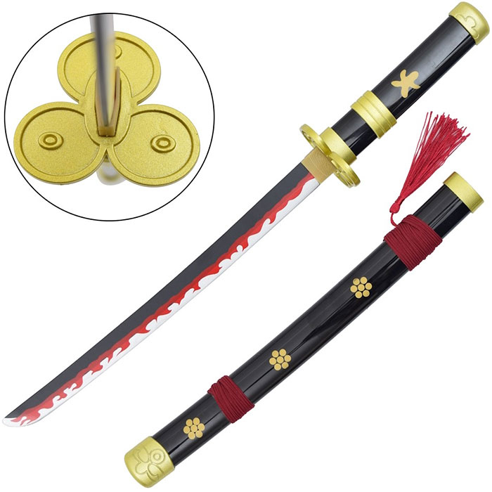 Katana Mini Bamboo One Piece Enma Roronoa Zoro Rossa DS Modellismo Katana Mini Bamboo One Piece Enma Roronoa
