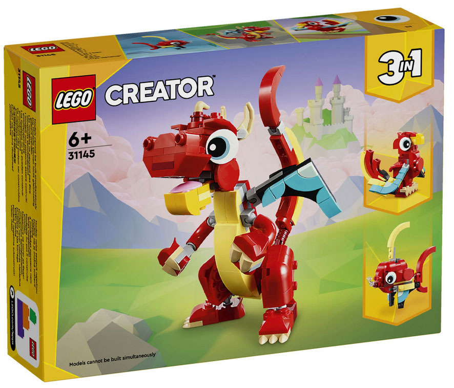 31145 Creator 3 in 1 Drago Rosso DS Modellismo 31145 Creator 3 in 1 Drago Rosso LEGO