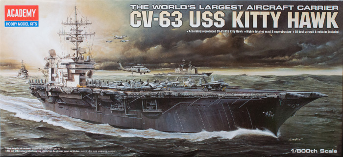 1/800 Uss CV-63 Kitty Hawk DS Modellismo Uss CV-63 Kitty Hawk scala 1/800 ACADEMY