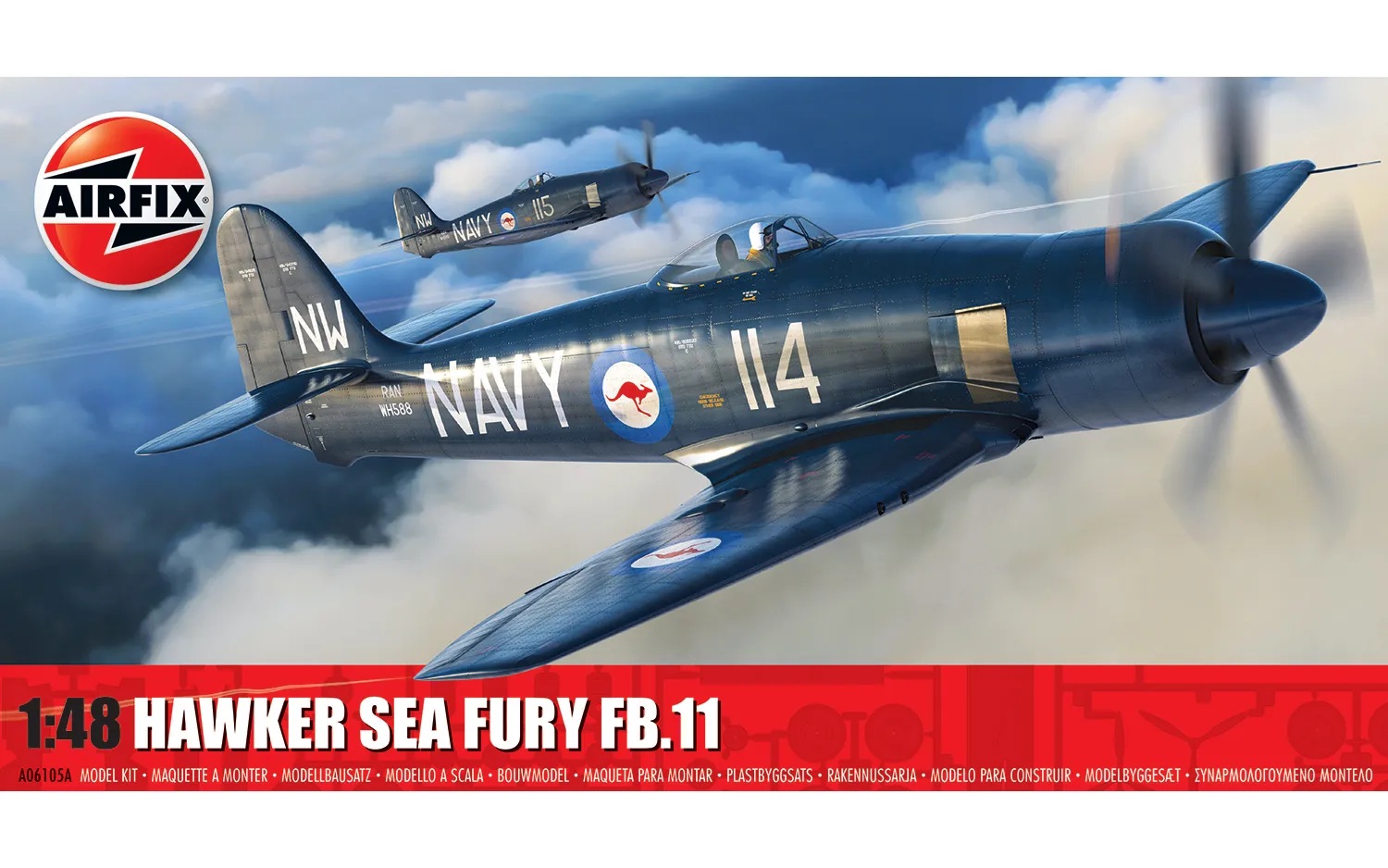 1/48 Hawker Sea Fury Fb.ii DS Modellismo Hawker Sea Fury Fb.ii scala 1/48 AIRFIX