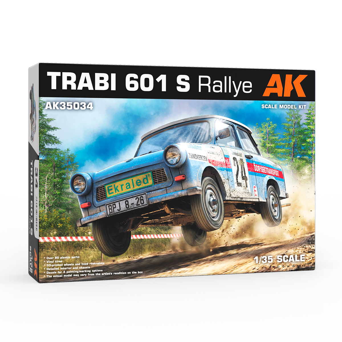 1/35 Trabi 601 S Rallye DS Modellismo Trabi 601 S Rallye scala 1/35 AK INTERACTIVE