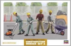 Construction Worker Set scala 1/35 HASEGAWA