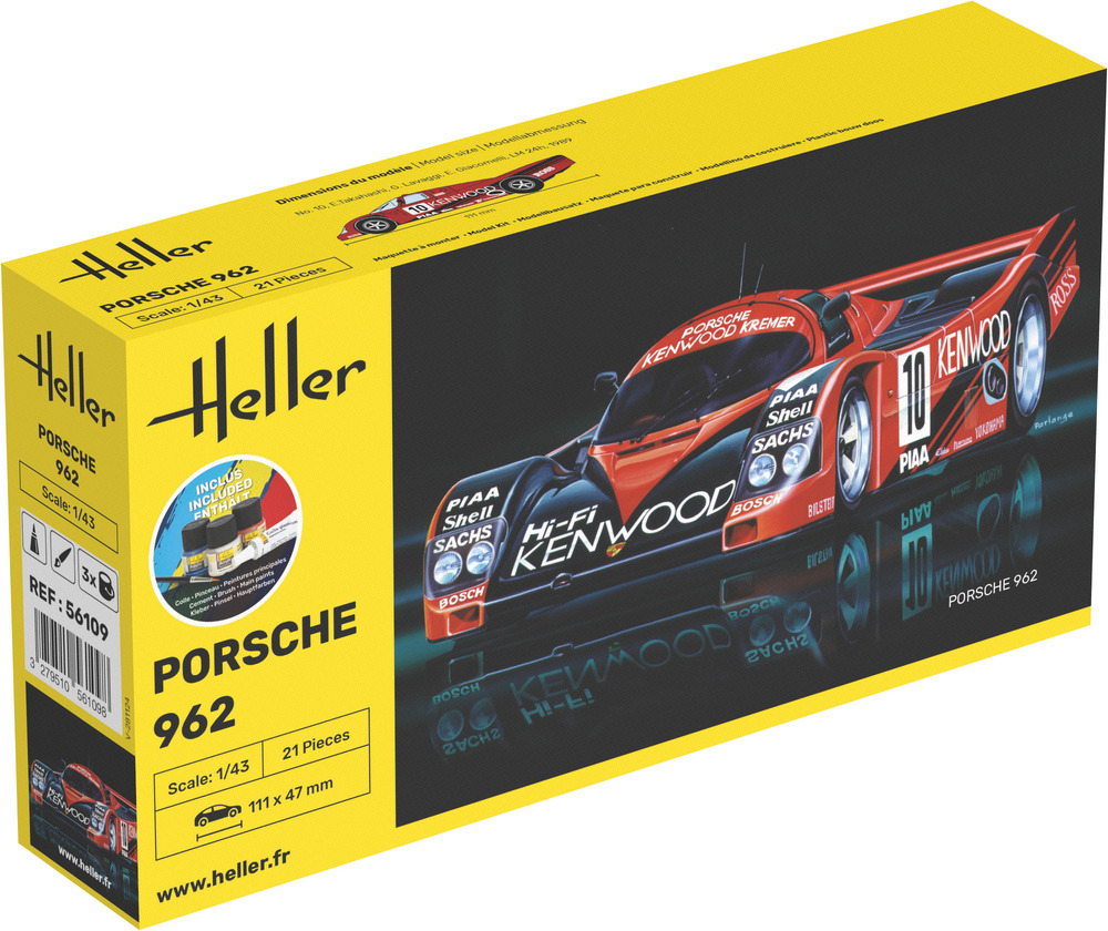 1/43 Starter Kit Porsche 962 DS Modellismo Starter Kit Porsche scala 1/43 HELLER
