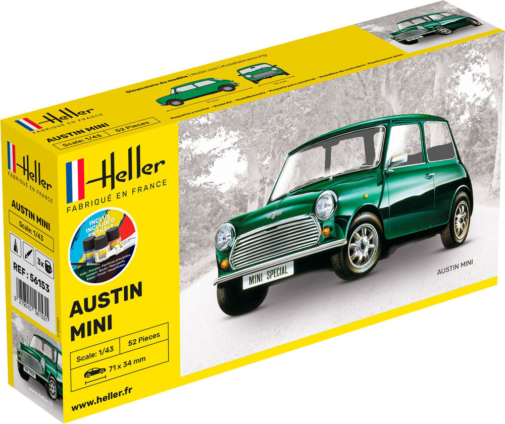 1/43 Starter Kit Austin Mini DS Modellismo Starter Kit Austin Mini scala 1/43 HELLER
