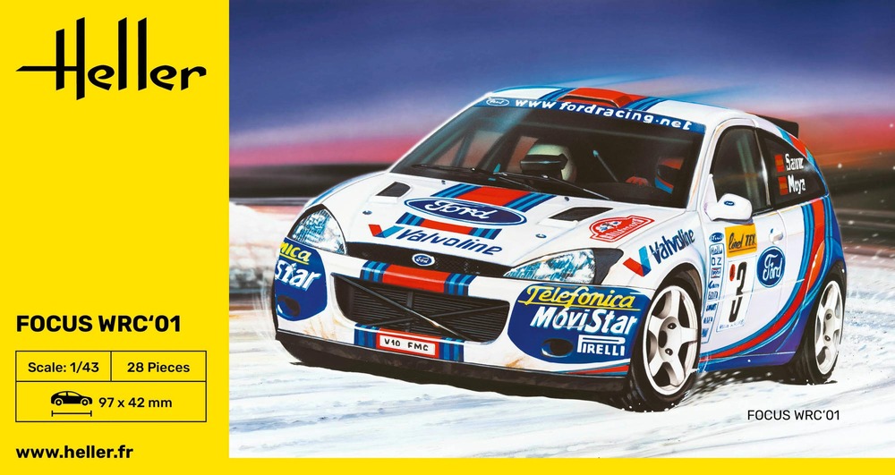 1/43 Focus Wrc 2001 DS Modellismo Focus Wrc scala 1/43 HELLER