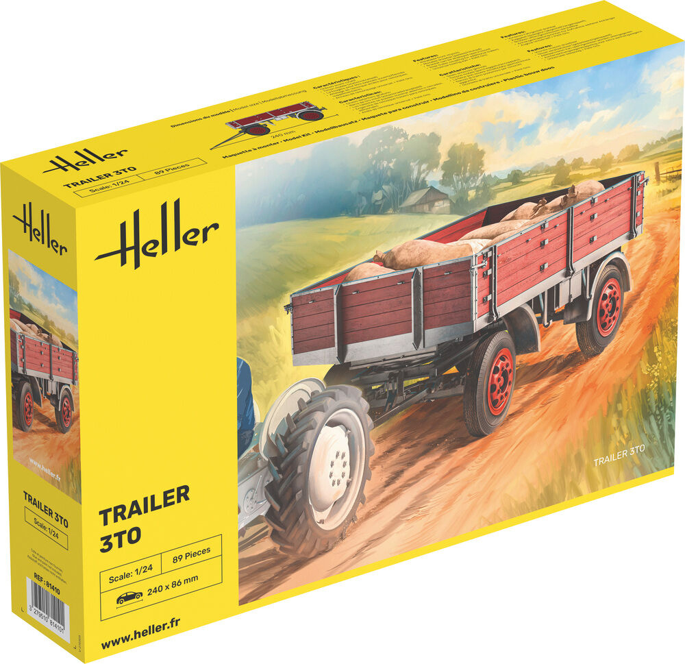 1/24 Trailer 3to DS Modellismo Trailer 3to scala 1/24 HELLER