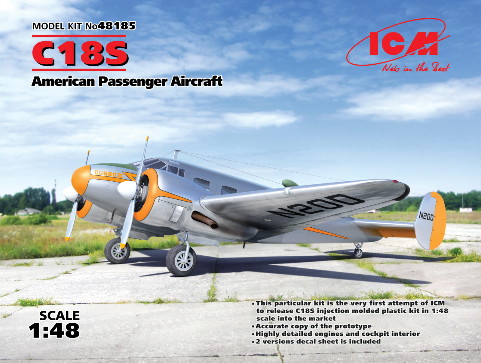 1/48 C18S, American Passenger Aircraft DS Modellismo C18S, American Passenger Aircraft scala 1/48