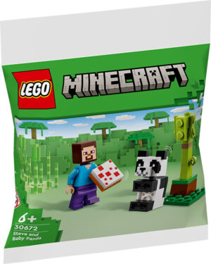 Polybag Minecraft: Steve e Baby Panda LEGO