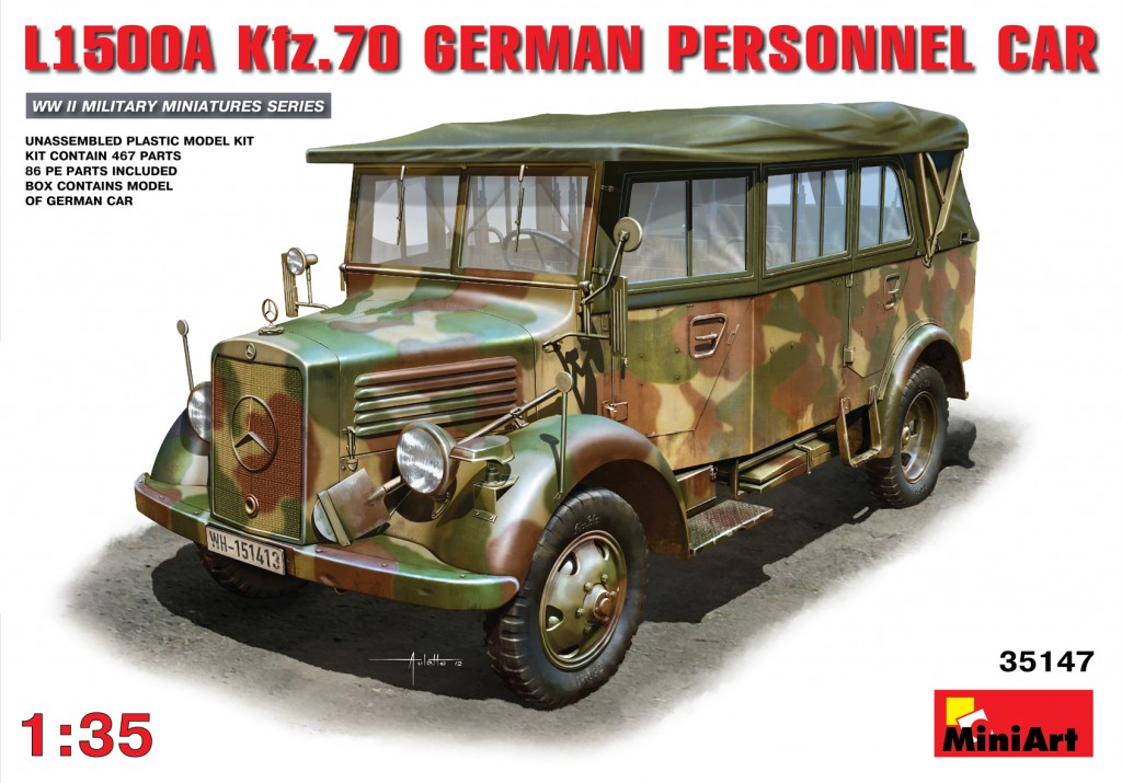 1/35 L1500A (Kfz.70) German Personnel Car DS Modellismo L1500A German Personnel Car scala 1/35