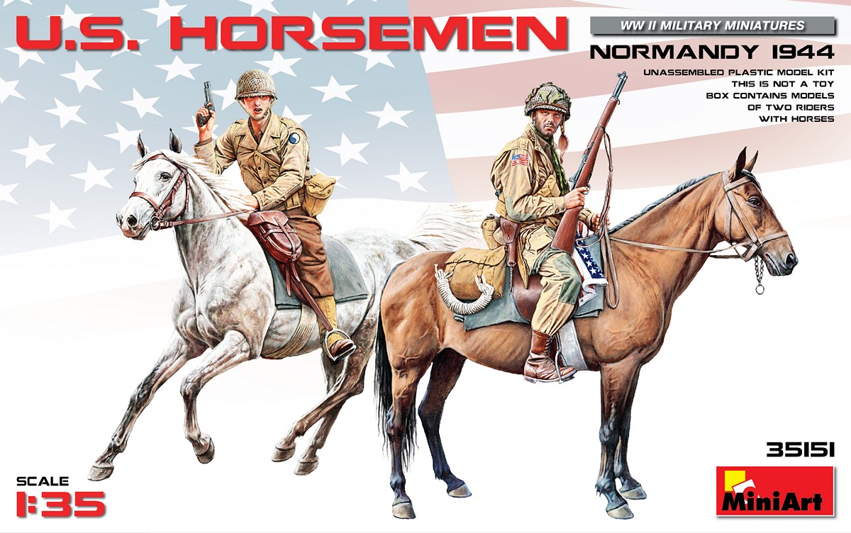 1/35 U.S. Horsemen Normandy 1944 DS Modellismo U.S. Horsemen Normandy scala 1/35 MINI ART