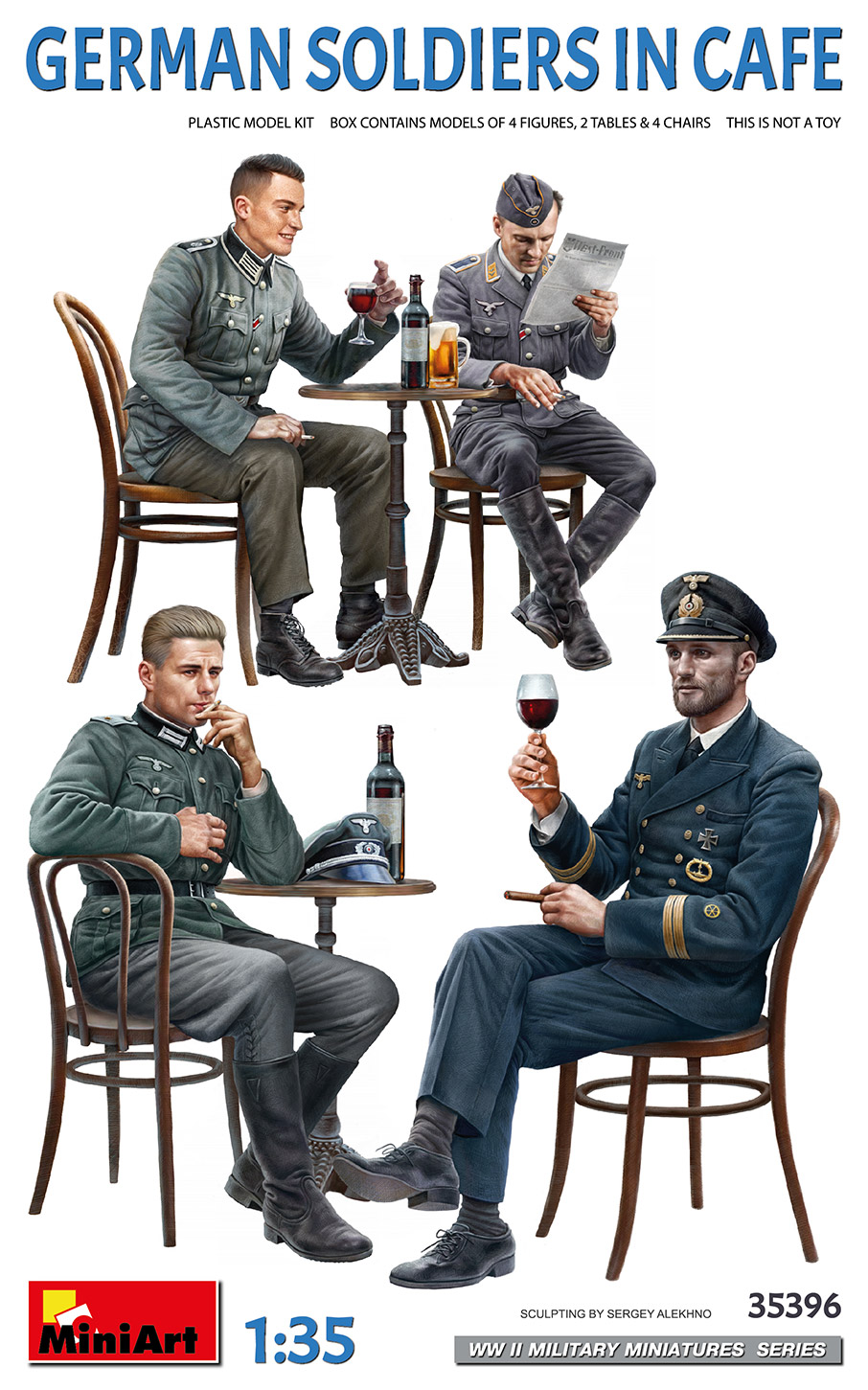 1/35 German Soldiers in Cafe DS Modellismo German Soldiers in Cafe scala 1/35 MINI ART