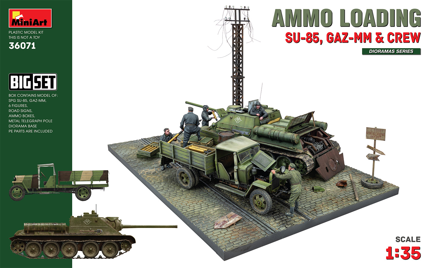 1/35 Ammo Loading (SU-85,GAZ-MM & Crew). Big Set DS Modellismo Ammo Loading. Big Set scala 1/35 MINI ART