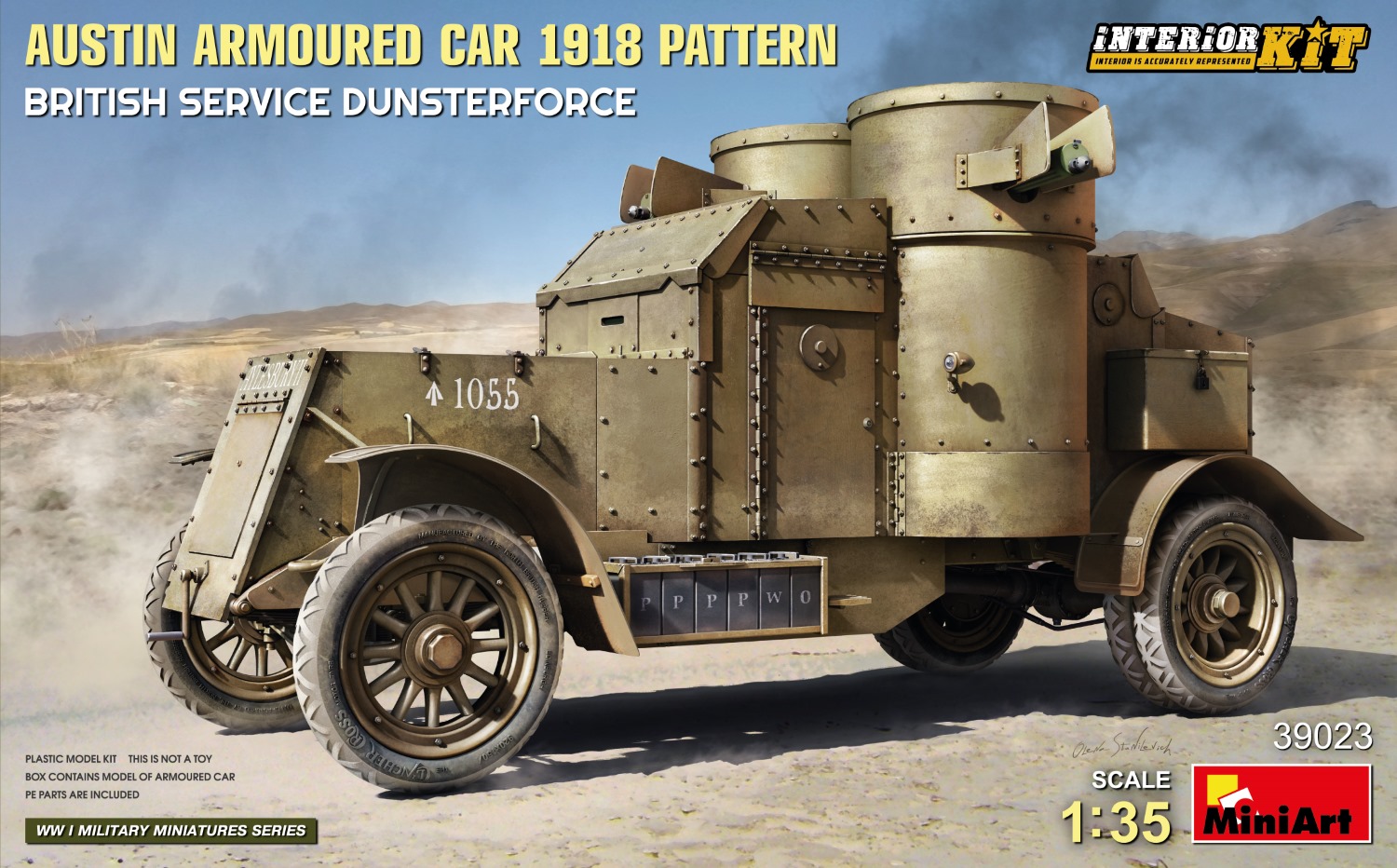 1/35 Austin Armoured Car 1918 Pattern. British Service. Dunsterforce. Interior Kit DS Modellismo Austin Armoured Car 1918 Pattern. scala 1/35