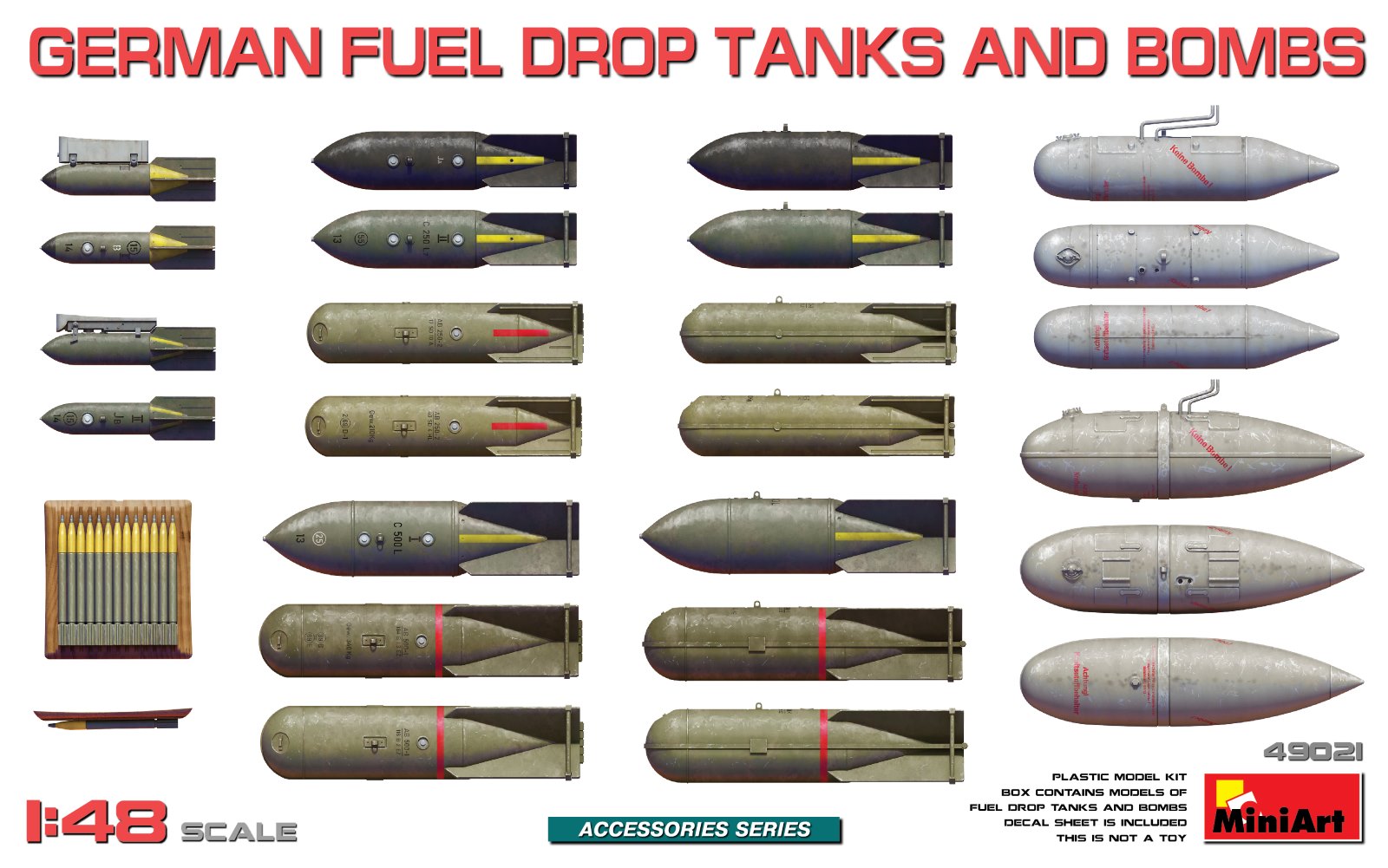 1/48 German Fuel Drop Tanks and Bombs DS Modellismo German Fuel Drop Tanks Bombs scala 1/48