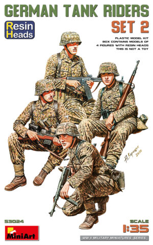 German Tank Riders Set 2. Resin scala 1/35