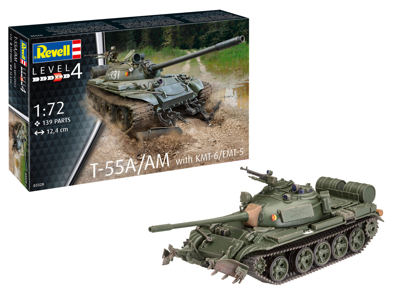 1/72 T-55A/AM with KMT-6/EMT-5 DS Modellismo T-55A/AM with KMT-6/EMT-5 scala 1/72 REVELL